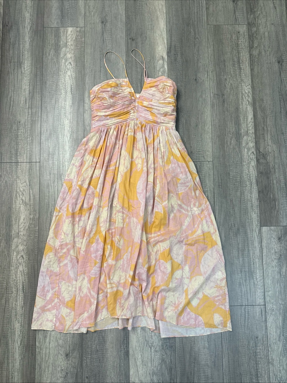 A.L.C. Rumi Pink & Orange Midi Dress
